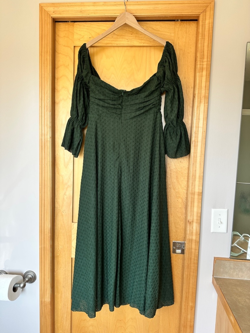 Corrine Maxi Dress in Hunter Green - Picture 3 of 4